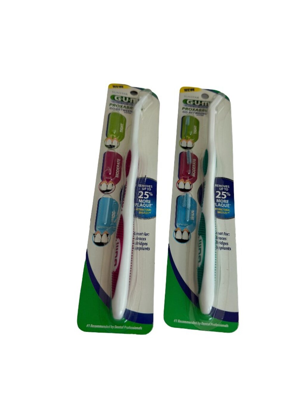 GUM Proxabrush Go-Between Long Handle Flosser Pick Assorted Heads NIP NEW